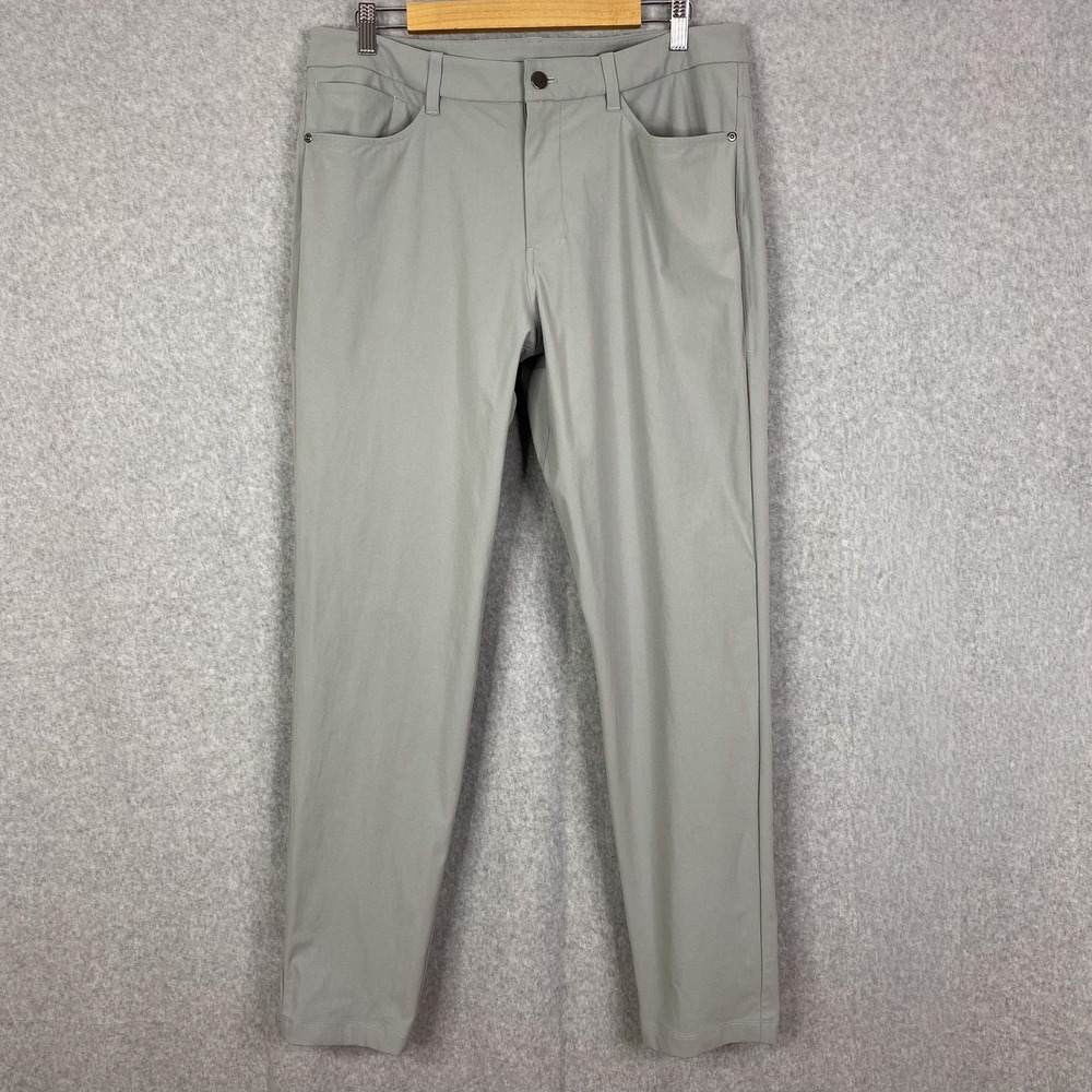 Lululemon Pants Mens 34 (36x31.5)‎ Grey ABC Classic Fit 5 Pocket Warpstreme